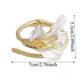 Metal Flower Wrap Bangle Bracelet