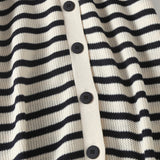 Karina Stripe Button Down Knit Dress