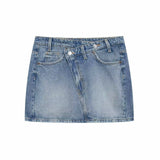 Hila Chic Side Button Mini Denim Skirt
