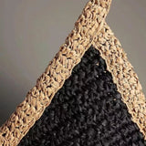 Marla Two-Tone Straw Tote Bag
