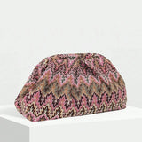 Valentina Chevron Jacquard Boho Clutch