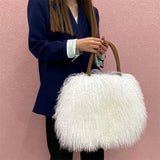 Catala Mongolian Lamb Fur Handbag