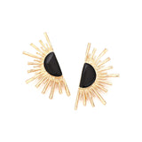 Kara Half Star Burst Geometric Earrings