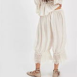 Sefina Vintage Lace Boomer Ruffle Pants