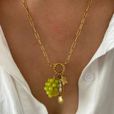 Grape & Blueberry Charms Necklace