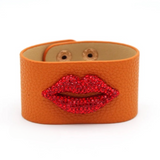 Rhinstone Kiss Red Lip Bracelets