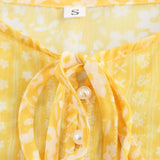 Charlotte Yellow Floral Boho Maxi Dress