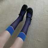 Kei Two Tone Knee High Fashion Socks