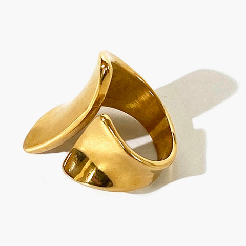 Gold Irregular Wrap Open Ring
