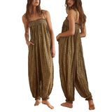 Shona Empire Spaghetti Strap Babydoll Jumpsuits