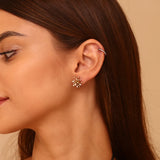 Seria Pearl Cubic Zirconia Fireworks Stud Earrings