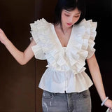 Mirielle Ruffle Butterfly Frill Blouse