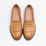 Kinsey Vintage Genuine Leather Fringe Loafer