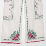 Lilian Vintage Embroidery Drawstring Pants