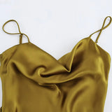 Fara Satin Strap Slip Dress
