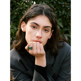 Green Natural Malachite Stone Open Ring