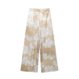 Malena Floral Satin Shirts & Pants