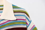Marisol Striped Knit Shirt and Shorts Set