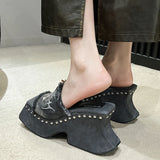 Cleo Chunky Platform Boho Mules