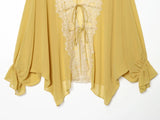 Solene Lace Trim Robe Blouse