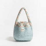 Kami Two Tone Mini Knit Bucket Bag