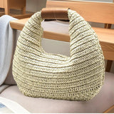 Elowen Woven Straw Hobo Bag