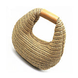 Elowen Woven Straw Hobo Bag