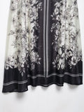 Eliza Dark Vintage Floral Midi Skirt