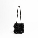 Solana Charmeuse Satin Rosette Mini Bag