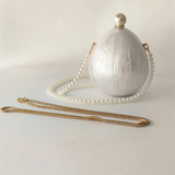 Odette Pearl Acrylic Egg Clutch Bag