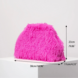 Olivia Fuzzy Oversized Clip Clutch