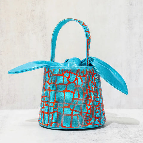 Rubie Colorful Sequin Bow Knot Barrel Totes