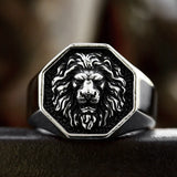 Vintage Lion Head Medallion Rings