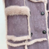 Maeve Faux Fur Shearling Patchwork Coats
