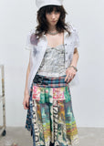 Luzia Graffiti Plaid Wrap Skirt