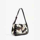 Zahra Cowhide Prints Western Shoulder Bag
