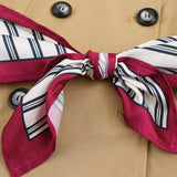 Elin Retro Scarf Belted Trench Jacket