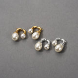 Kasa Double Sided Pearl Stud Earrings
