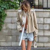 Faith Pleated Cropped Moto Jumper Jacket