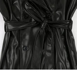 Nova Faux Leather Trench Coats
