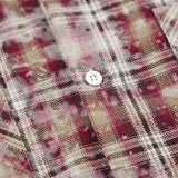 Wella Oversized Stained Effect Plaid Shirts