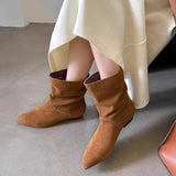 Gwen Slouchy Suede Ankle Boots