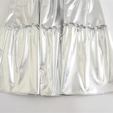Sylvie Metallic Tiered Maxi Skirt