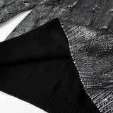 Yanka Metallic Cable Knit Sweater