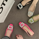 Aiyla Crystal Buckle Slingback Sandals