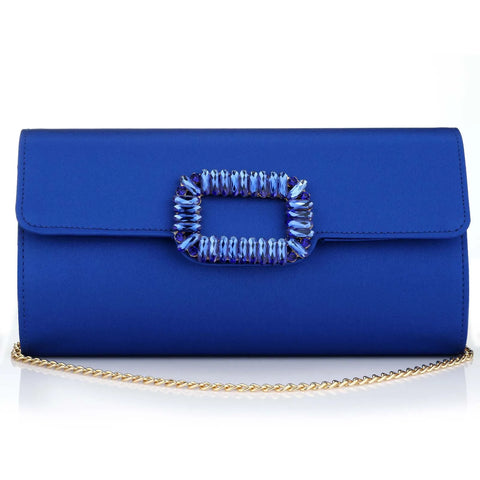 Elvie Elegant Satin Envelope Evening Clutch