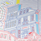 Solana Twill Silk Cityscape Scarf