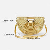 Pamela Metallic Gold Sculpted Crescent Shoulder Bag