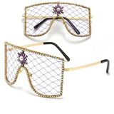 Rubie Oversized Rhinestone Mesh Eyeglasses