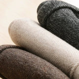 Hollie Woolen-Effect  Herringbone Belted Dress Pants